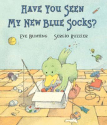 Have you seen my new blue socks? /