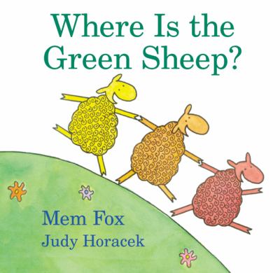 Where is the green sheep? /