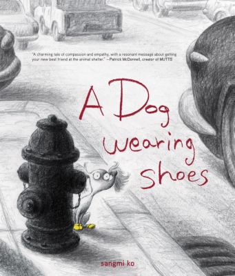 A dog wearing shoes /