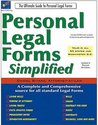 Personal legal forms simplified : the ultimate guide to personal legal forms /