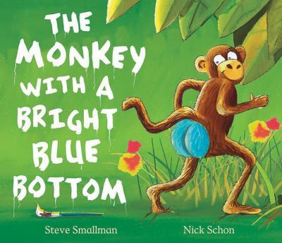 The monkey with a bright blue bottom /
