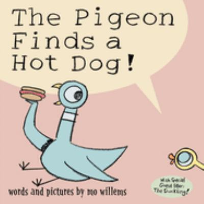 The pigeon finds a hot dog! /