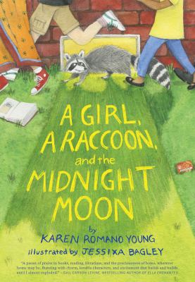 A girl, a raccoon, and the midnight moon /